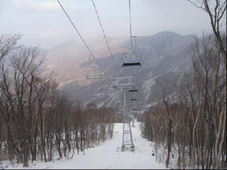 朝鲜元山马息岭滑雪场索道